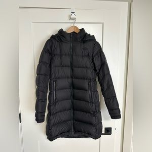 The Northface long black puffer jacket.